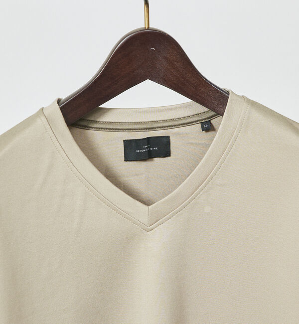 ABAHOUSE「【Vネック】ECO VERO レーヨンポンチTシャツ / ロンT」|Tシャツ・カットソー|