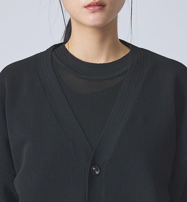 ABAHOUSE「【FORTUNA / フォルトゥナ】ECOTEC KnitMeshCD/エコテッ」|カーディガン|