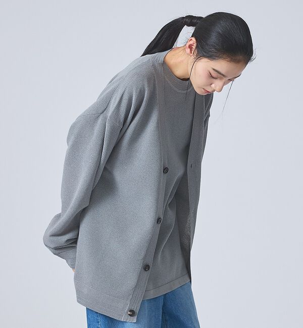 ABAHOUSE「【FORTUNA / フォルトゥナ】ECOTEC KnitMeshCD/エコテッ」|カーディガン|