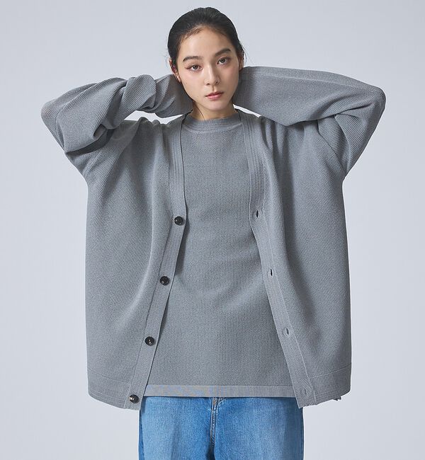 ABAHOUSE「【FORTUNA / フォルトゥナ】ECOTEC KnitMeshCD/エコテッ」|カーディガン|