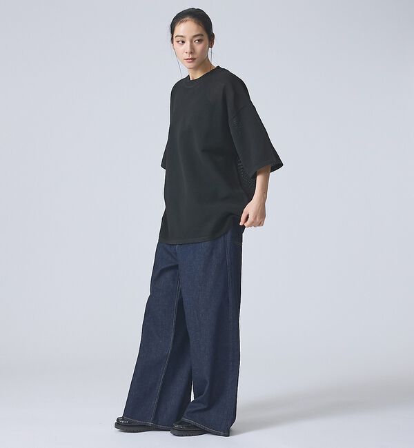 ABAHOUSE「【FORTUNA /フォルトゥナ】ECOTEC KnitメッシュT/エコテックニ」|ニット・セーター|