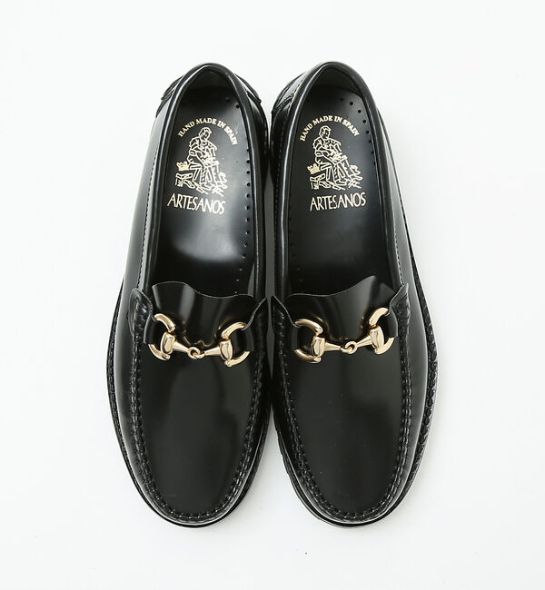 Rouge vif「【ARTESANOS/アルテサノス】 厚底レザーゴールドビットローファー」|ローファー|