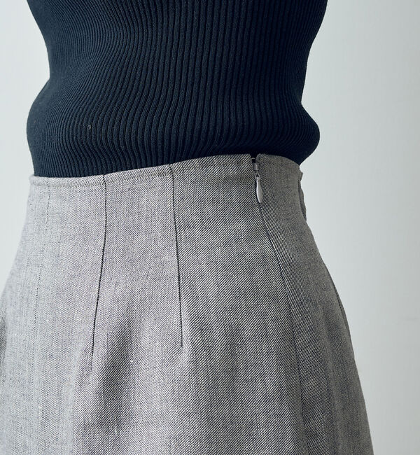 Rouge vif「ラメリネンスリットスカート」|スカート|