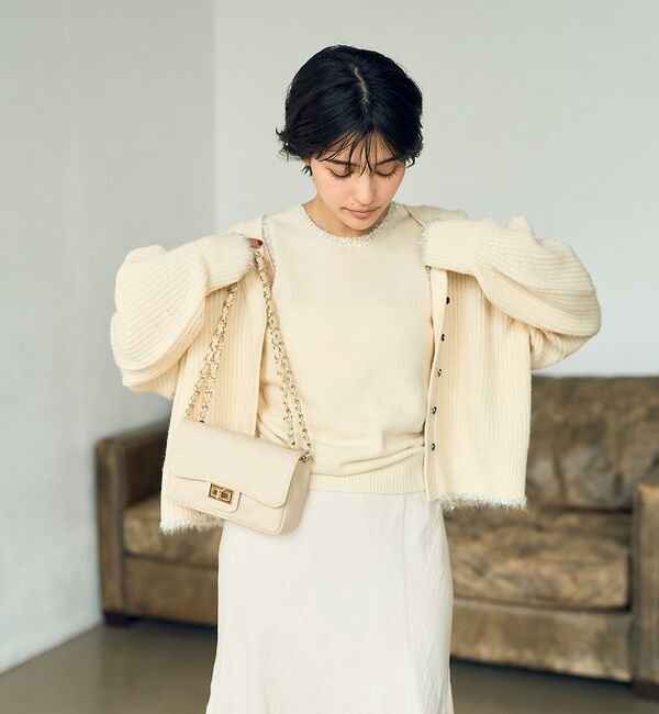 Rouge vif「【２点セット】ウール混フェザーラインアンサブルニット」|ニット・セーター|