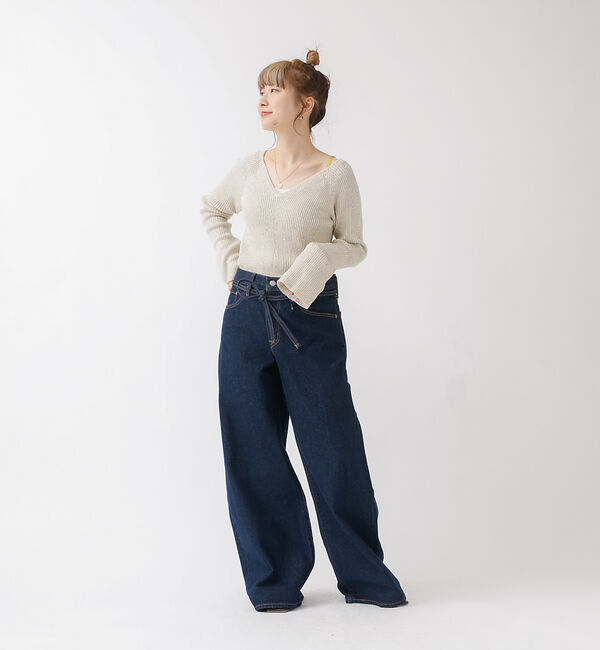 Rouge vif「2WAYスパンコールラメリブニット」|ニット・セーター|