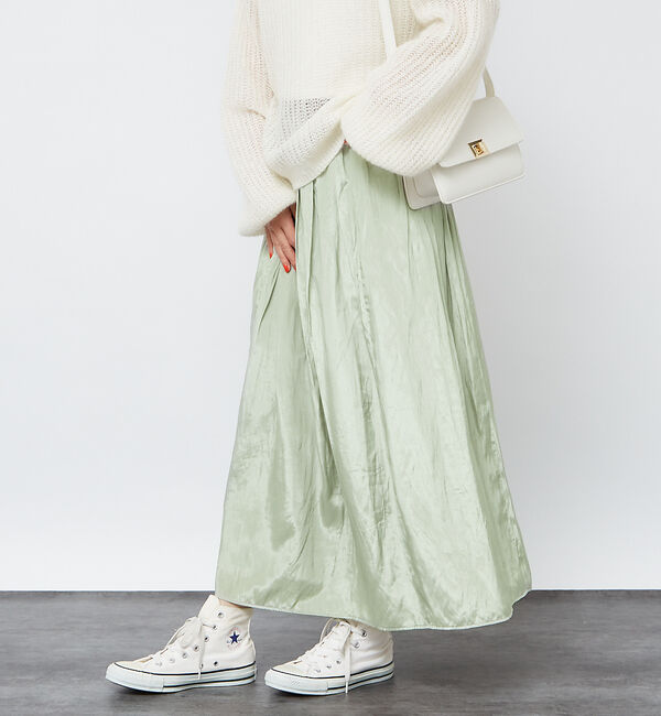 Rouge vif「グロスデシンゴムギャザースカート」|スカート|