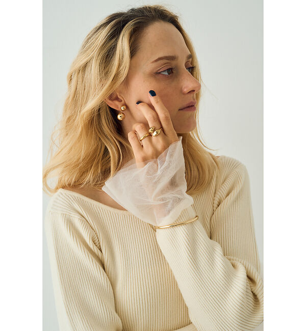 Rouge vif「【一部店舗限定】リブボートネックヘムフェザーワンピース」|ワンピース|