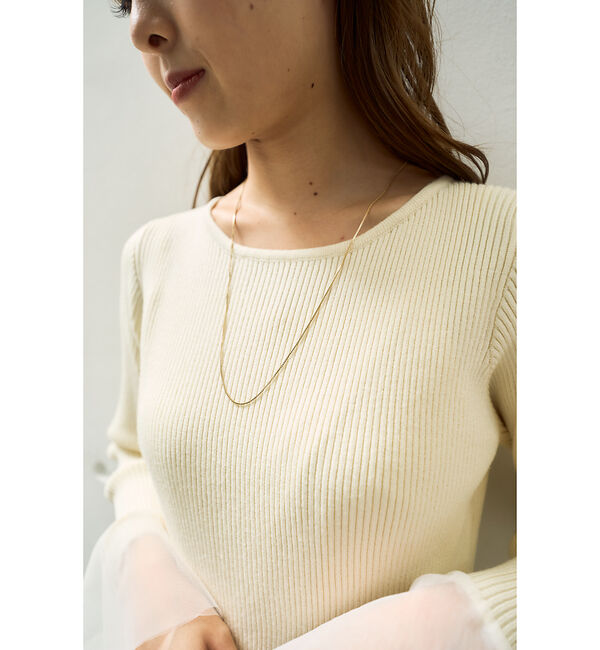 Rouge vif「【一部店舗限定】リブボートネックヘムフェザーワンピース」|ワンピース|