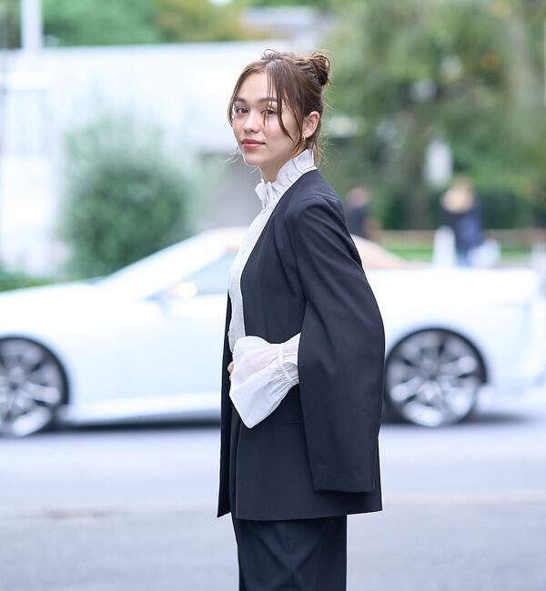 Rouge vif「フリルカラーシアーブラウス」|シャツ・ブラウス|