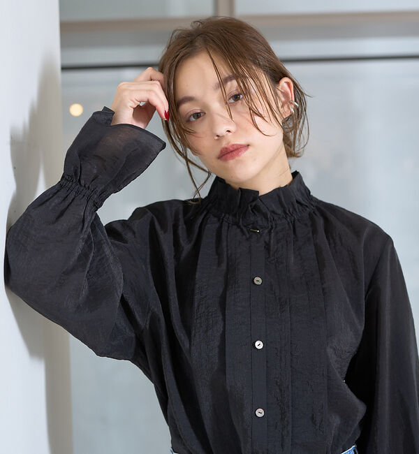 Rouge vif「フリルカラーシアーブラウス」|シャツ・ブラウス|