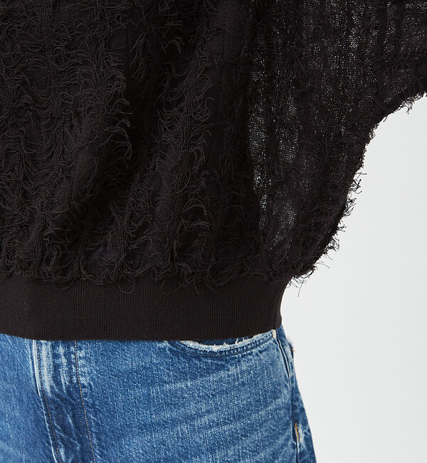 Rouge vif「シアーフリンジニット フレンチプルオーバー」|ニット・セーター|