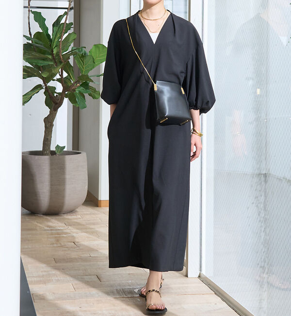 Rouge vif「【セットアップ対応】タックリラックスワンピース」|ワンピース|ブラック