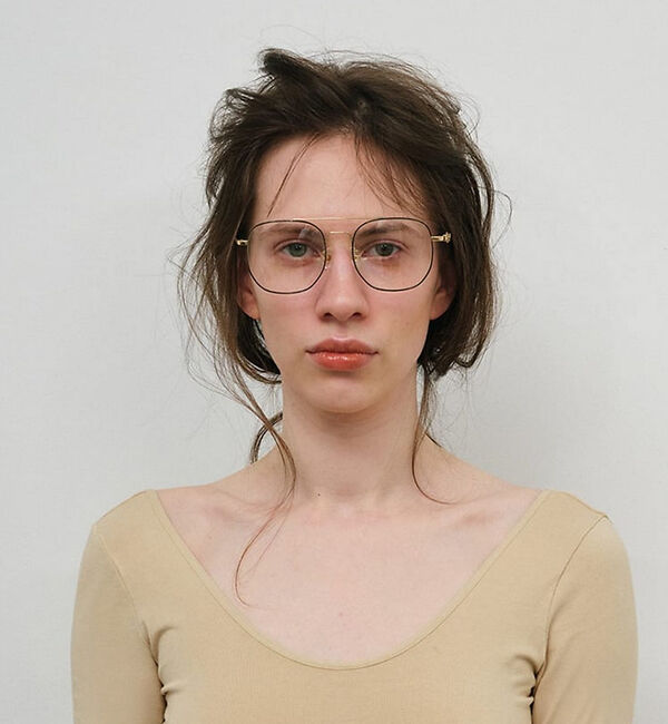 Rouge vif「【heyep／ヘイップ】ラインストーン&ロゴ付アビエイターメガネ」|メガネ|