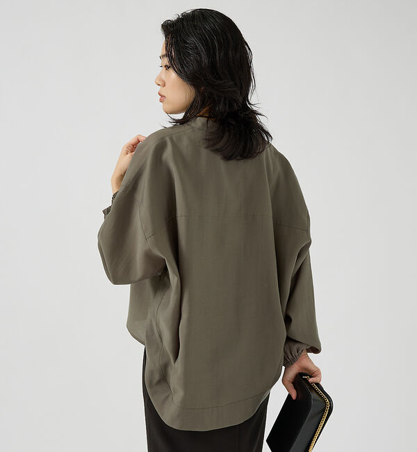 Rouge vif「スタンドカラータックシャツカーデ」|シャツ・ブラウス|