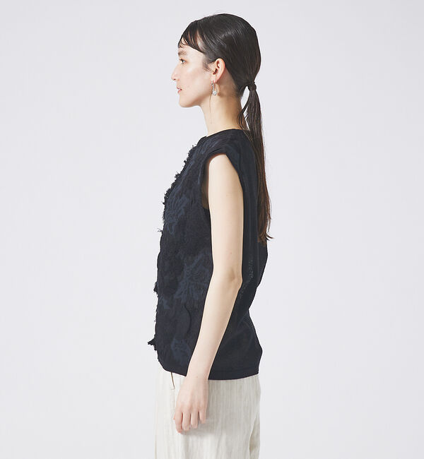 qualite「boussole&times;qualite カットフリンジニット」|ニット・セーター|