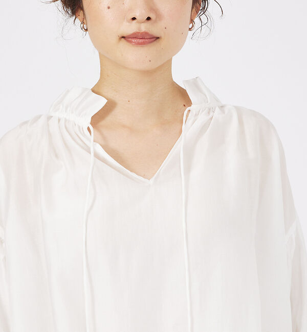 qualite「シアーフリルブラウス」|シャツ・ブラウス|