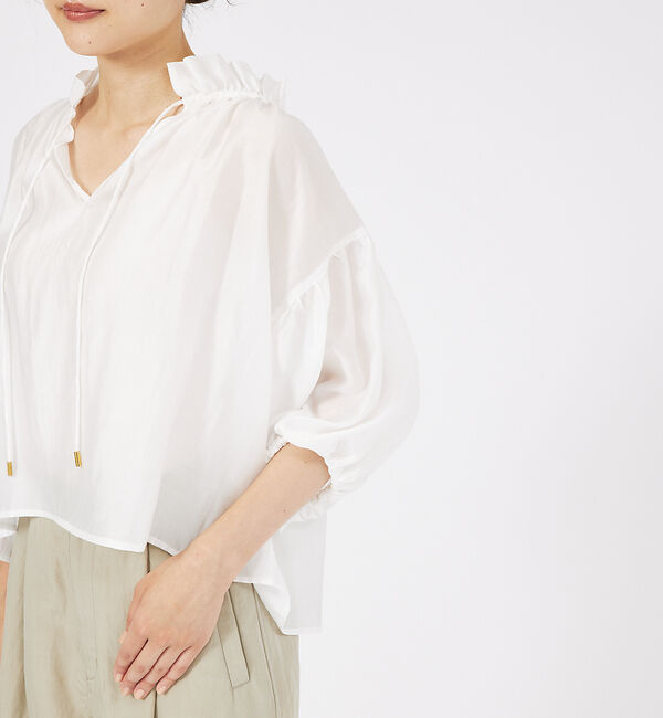 qualite「シアーフリルブラウス」|シャツ・ブラウス|