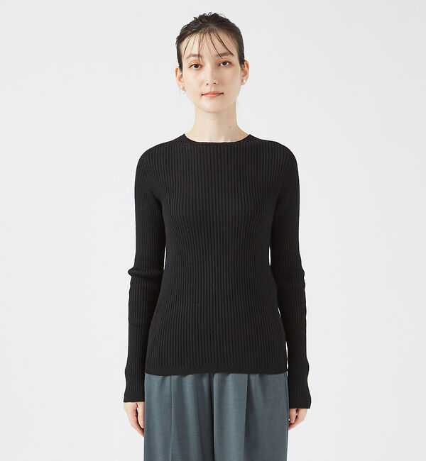 qualite「【日本製/2024AW】シームレスクルーネックニット」|ニット・セーター|