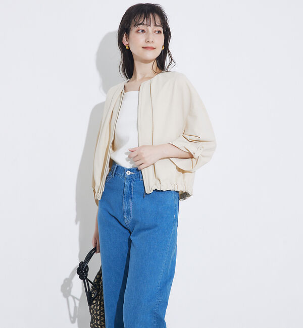 qualite「【接触冷感＆吸水速乾＆UV】シアサッカーブルゾン /セットアップ対応」|ブルゾン・スタジャン|