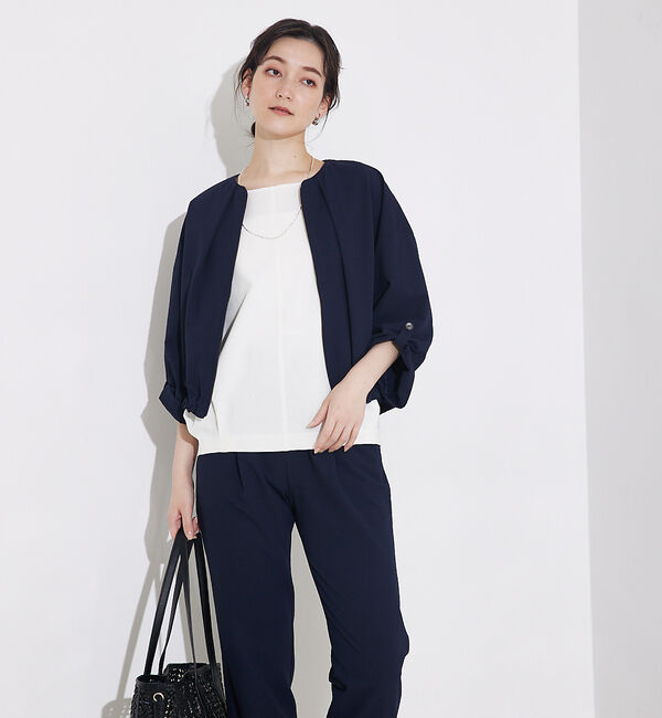 qualite「【接触冷感＆吸水速乾＆UV】シアサッカーブルゾン /セットアップ対応」|ブルゾン・スタジャン|