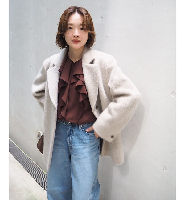 qualite「ラッフルショールブラウス」|シャツ・ブラウス|