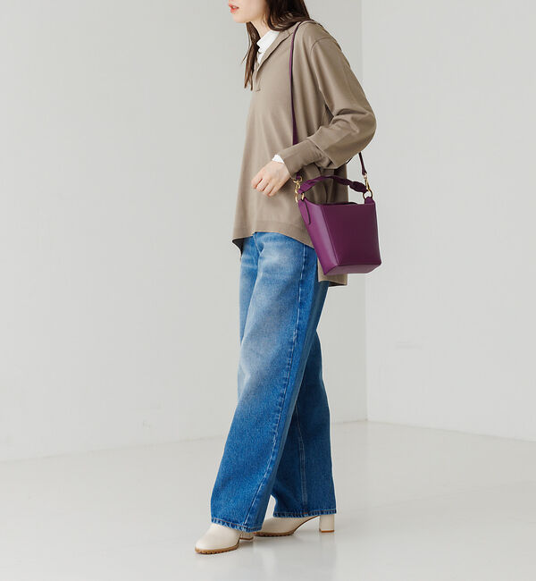 LOWELL things「【GISELe掲載】Macheri/レザーBOX型ハンドショルダーBAG」|ハンドバッグ|