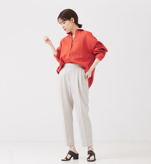 abahouse mavie「リネン2wayカシュクールオーバーシャツ」|シャツ・ブラウス|