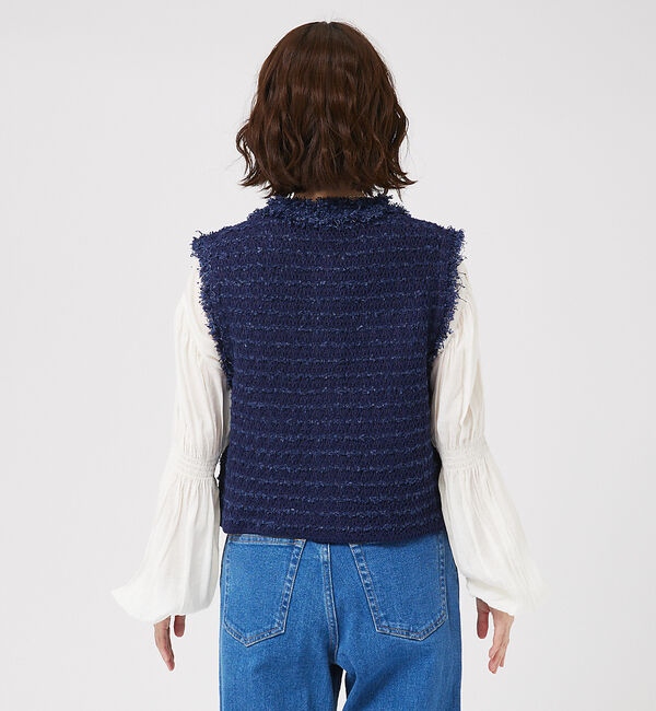 abahouse mavie「ツィードニットベスト」|ベスト・ジレ|