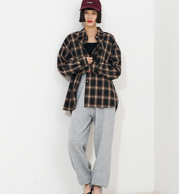 NOMINE「【ユニセックス】ロングヨーク オーバーサイズ チェックシャツ」|シャツ・ブラウス|