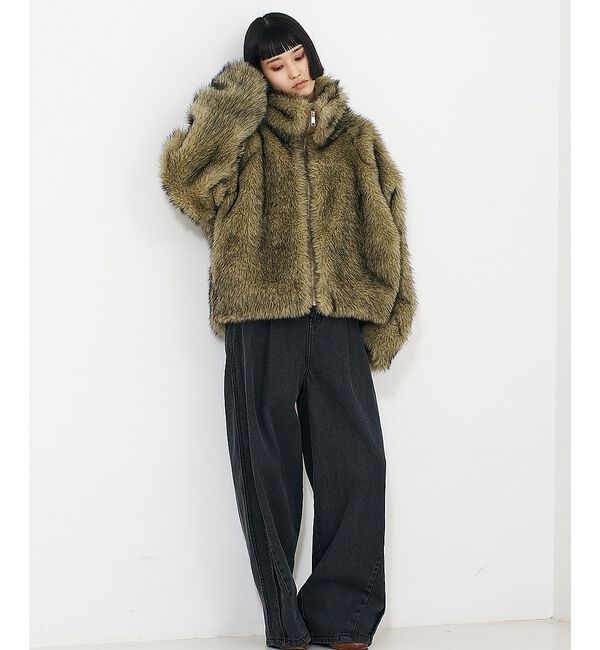 NOMINE「スタンドフェイクファーブルゾン」|ブルゾン・スタジャン|