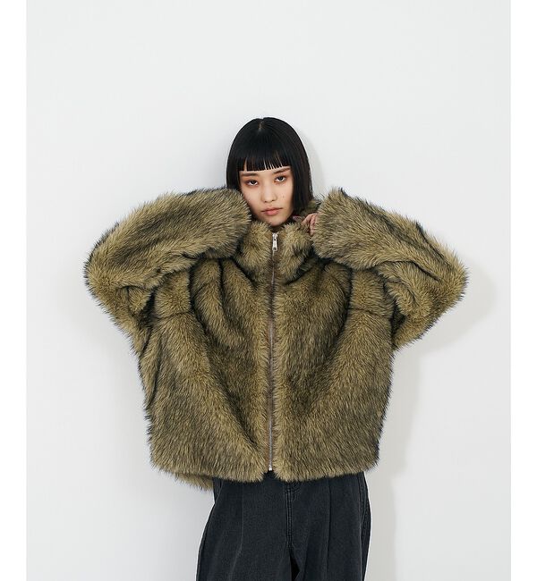 NOMINE「スタンドフェイクファーブルゾン」|ブルゾン・スタジャン|