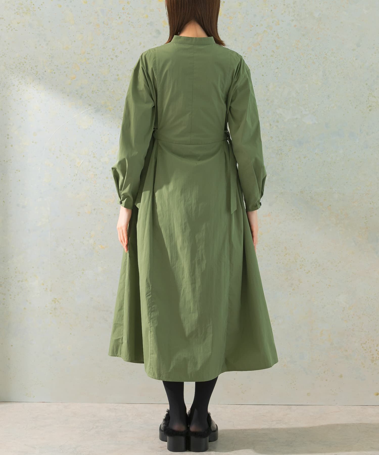 URBAN RESEARCH ROSSO「ハイネックサイドベルトシャツワンピース」|ワンピース|