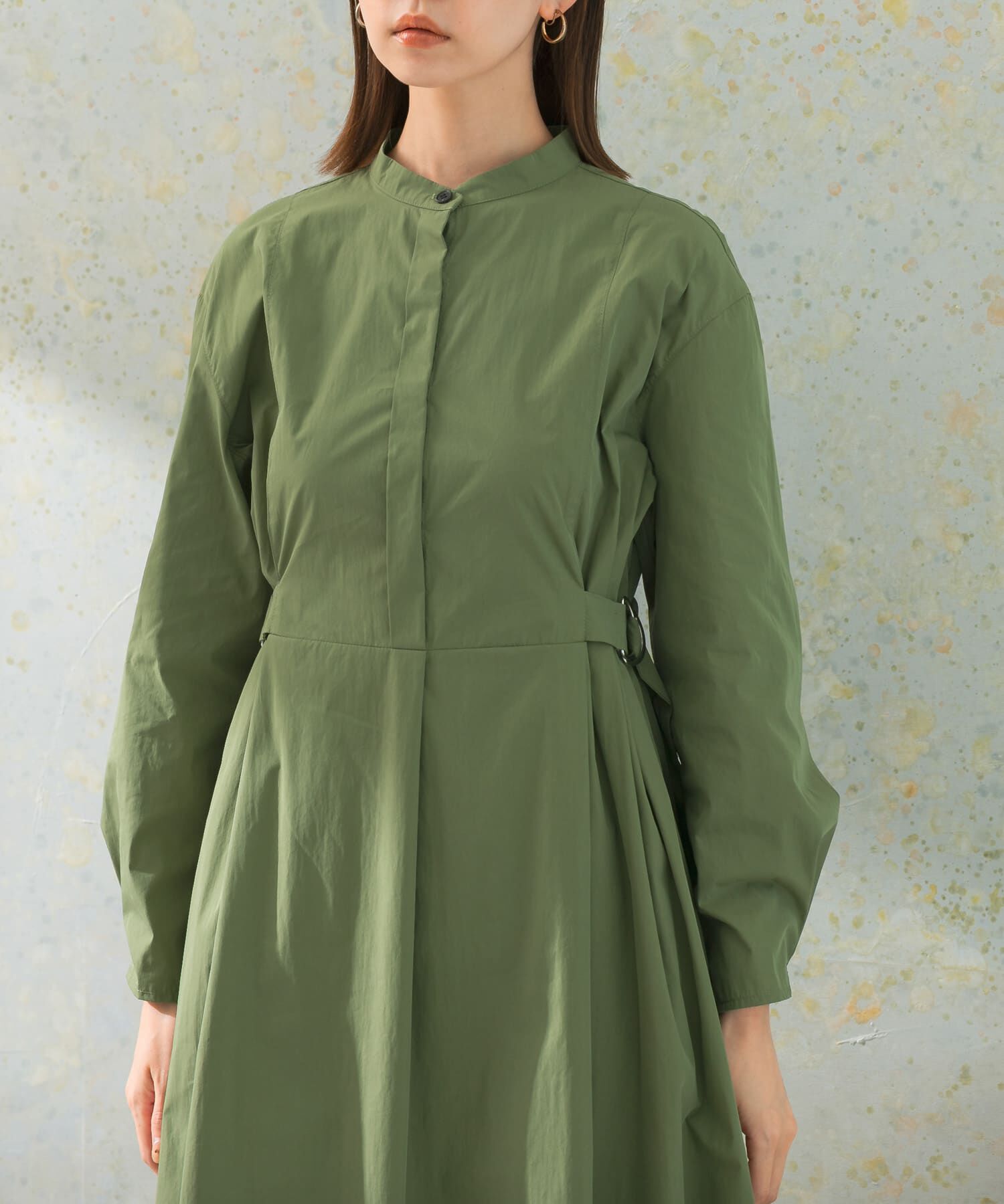 URBAN RESEARCH ROSSO「ハイネックサイドベルトシャツワンピース」|ワンピース|