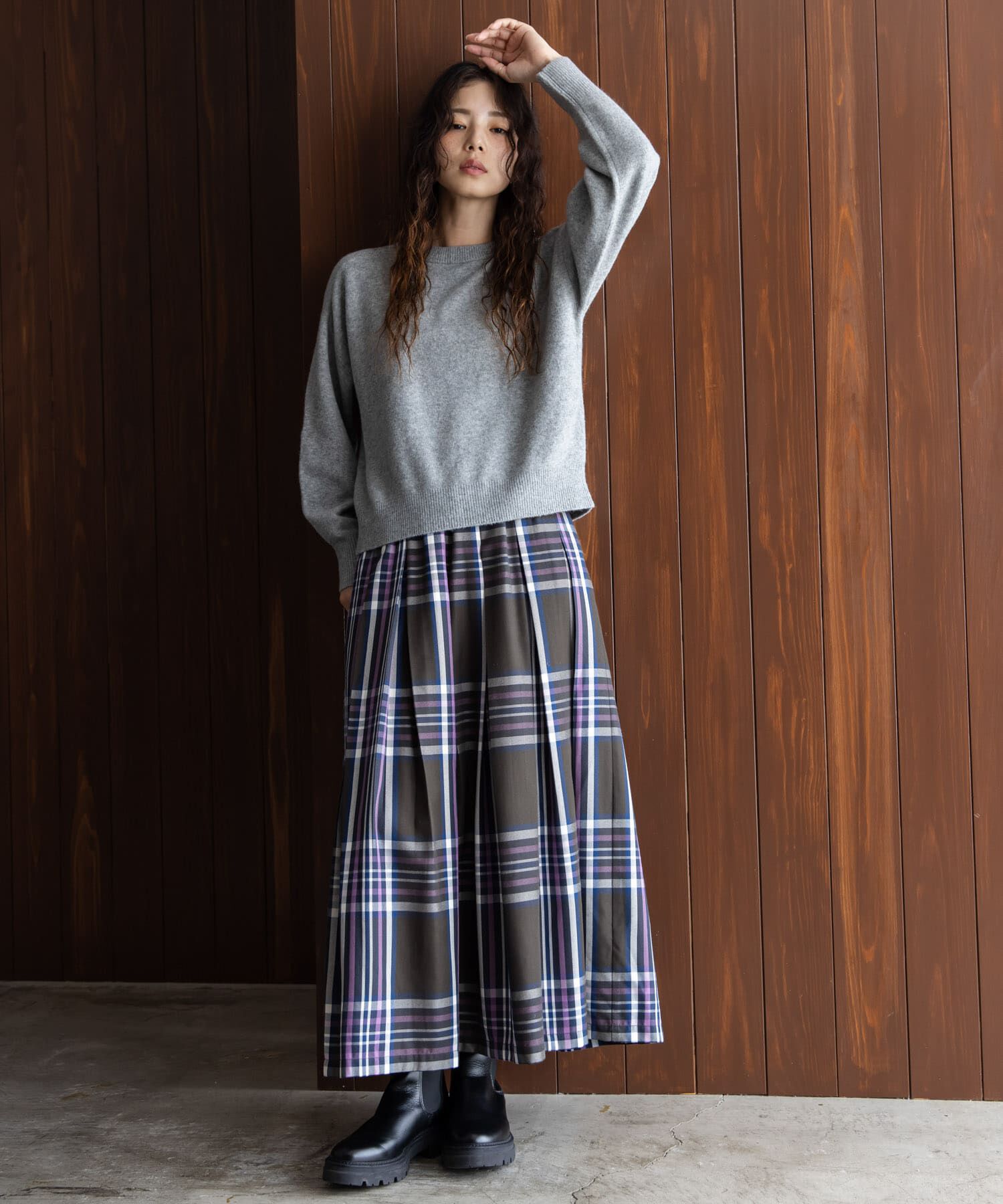 Sonny Label 「タックチェックイージースカート」|スカート|