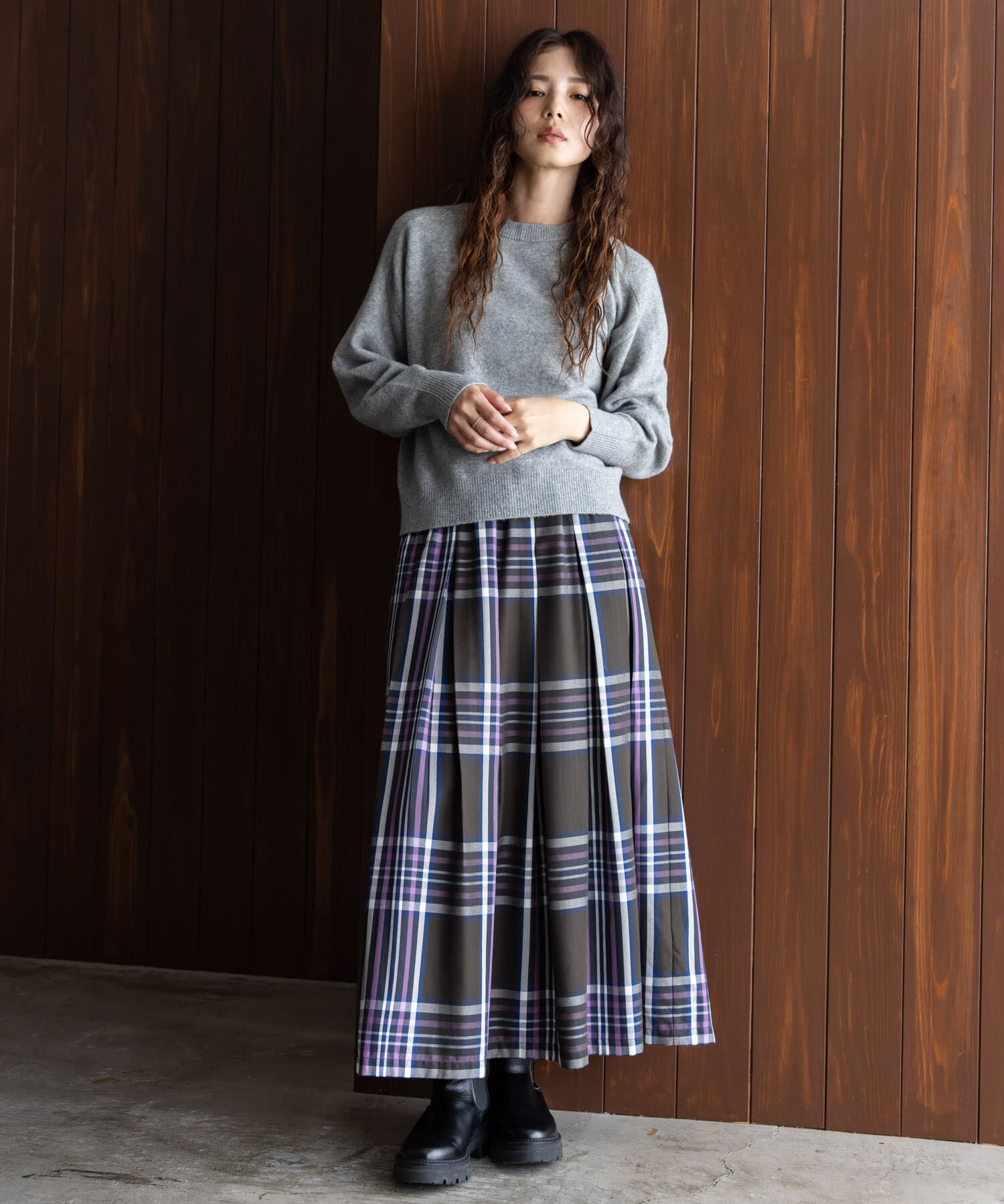 Sonny Label 「タックチェックイージースカート」|スカート|