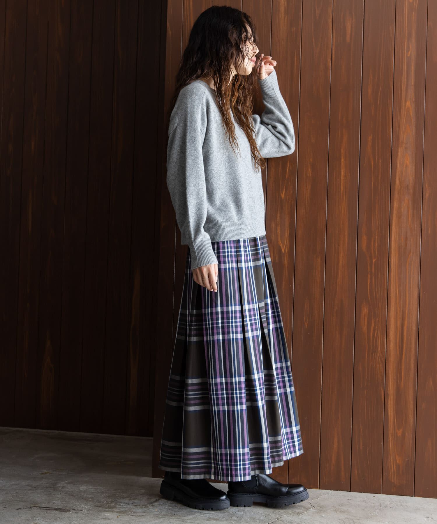 Sonny Label 「タックチェックイージースカート」|スカート|