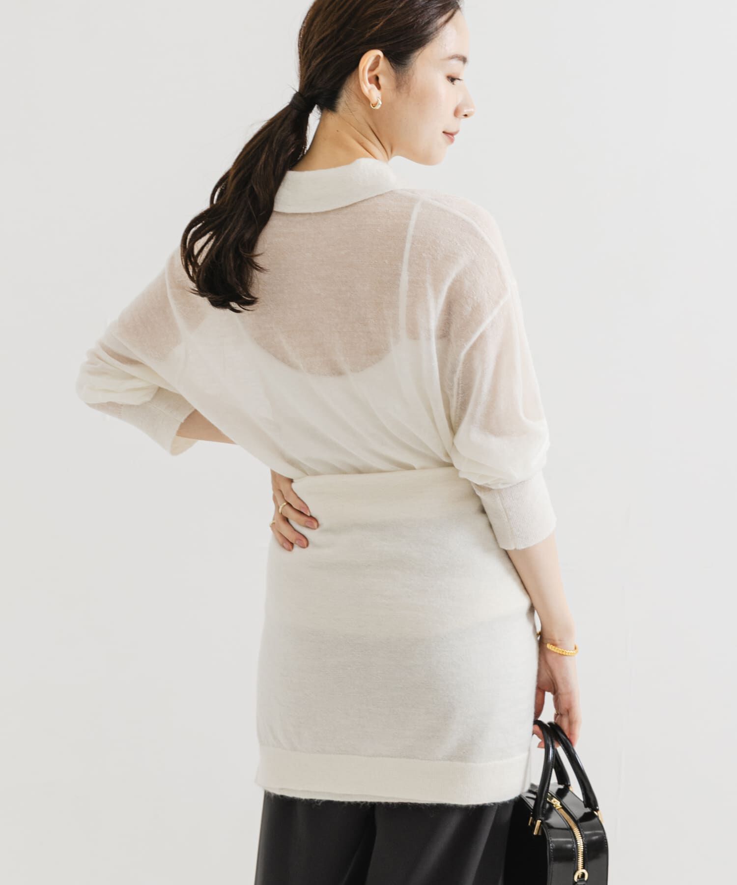 URBAN RESEARCH「ヘアリーポロ衿付きニット」|ニット・セーター|