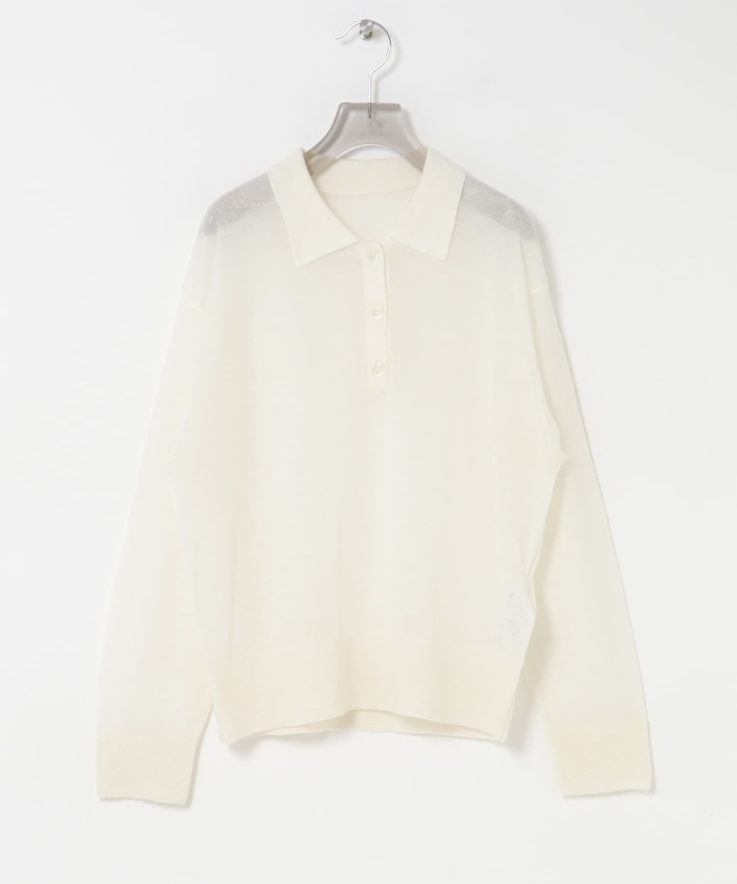 URBAN RESEARCH「ヘアリーポロ衿付きニット」|ニット・セーター|