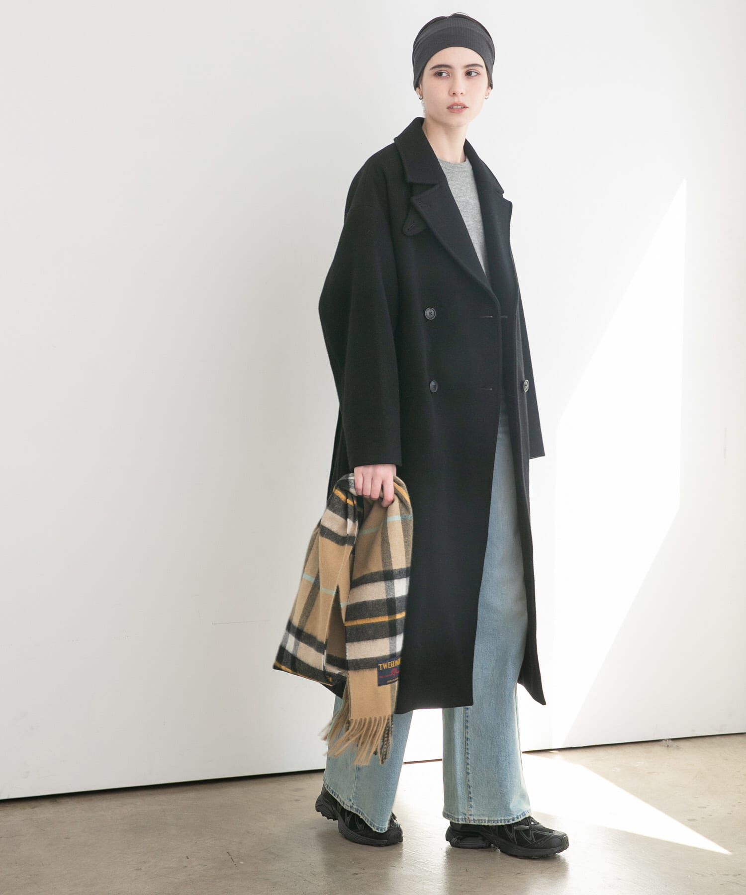 URBAN RESEARCH「スーパー140ウールチェスターコート」|チェスターコート|ブラック