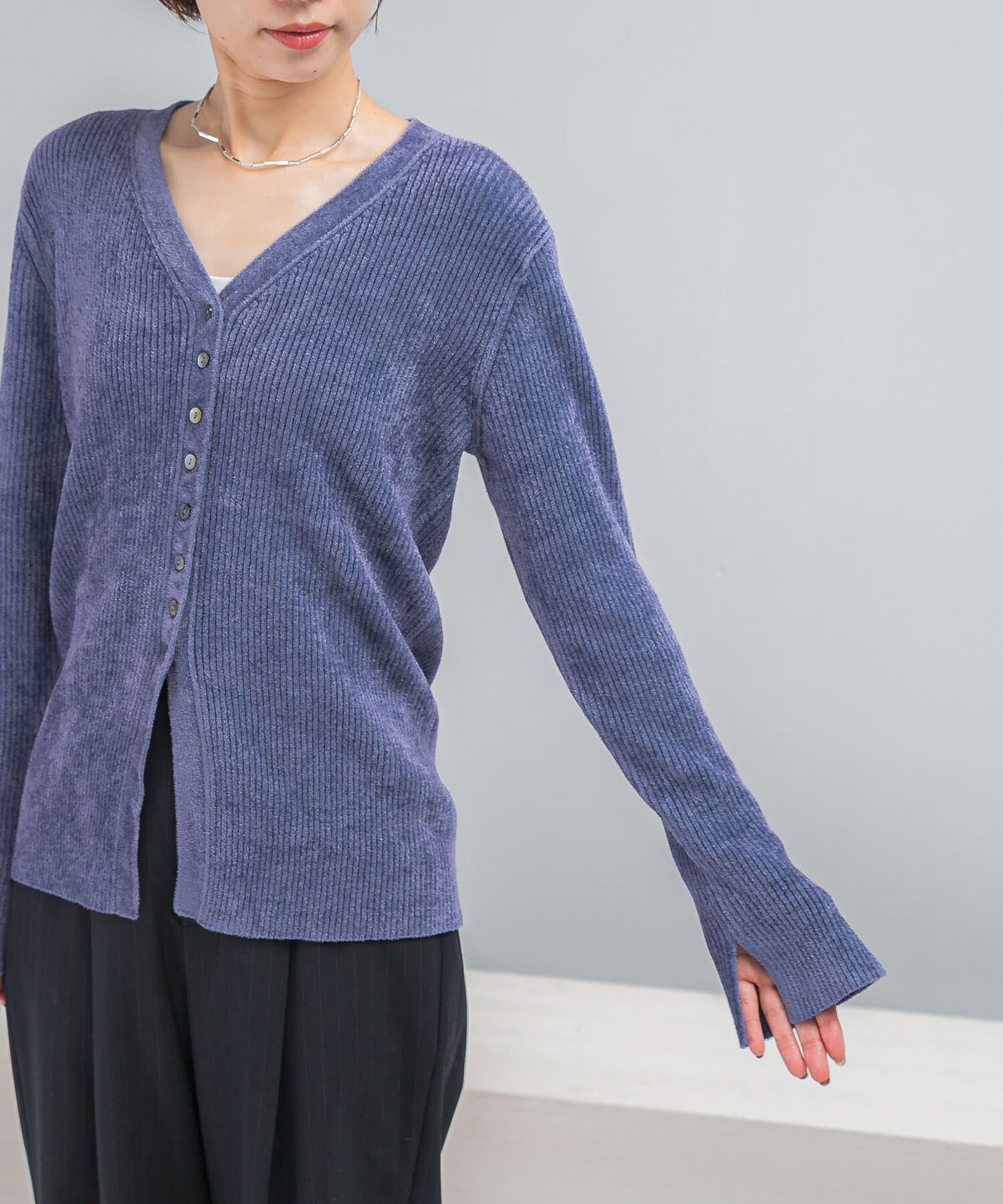 URBAN RESEARCH ROSSO「モールVネックニットカーディガン」|カーディガン|