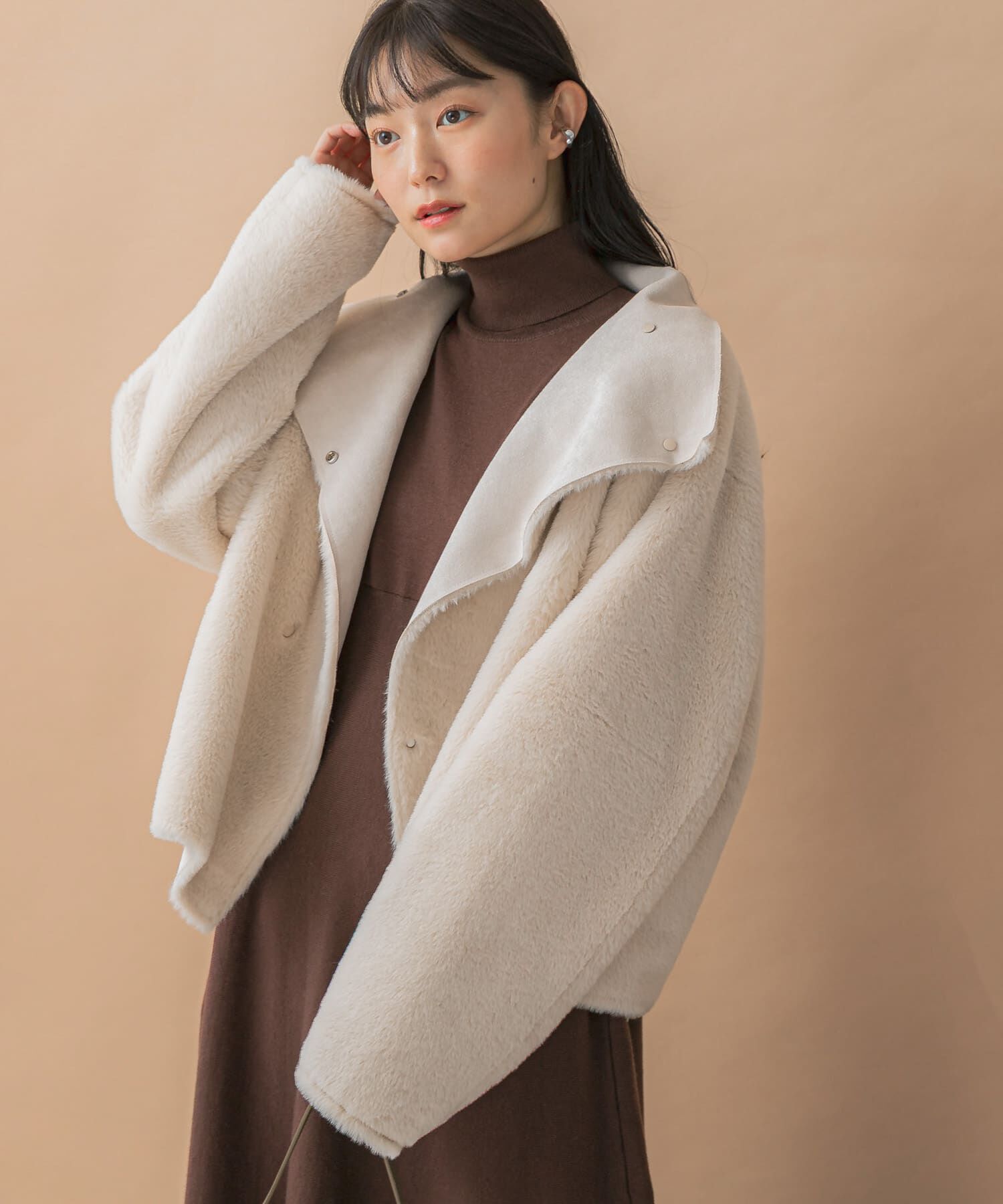 URBAN RESEARCH ROSSO「『WEB/一部店舗限定』リバーシブルファーブルゾン」|ブルゾン・スタジャン|