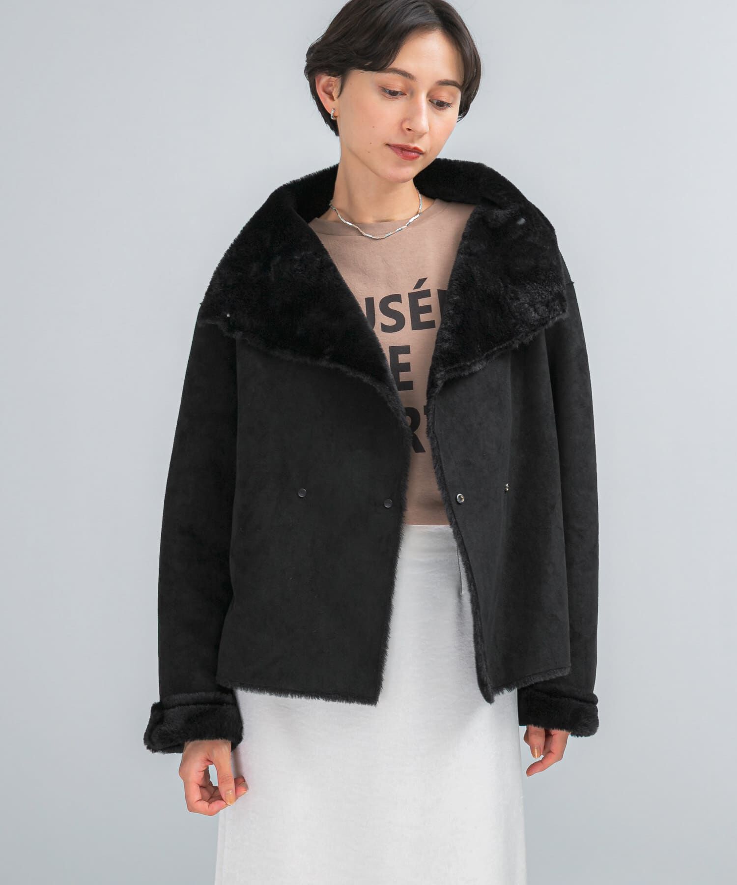 URBAN RESEARCH ROSSO「『WEB/一部店舗限定』リバーシブルファーブルゾン」|ブルゾン・スタジャン|