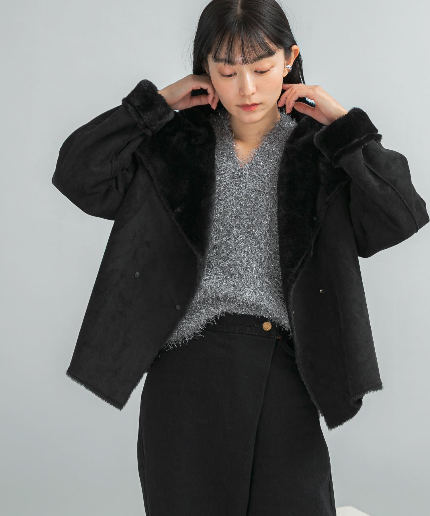 URBAN RESEARCH ROSSO「『WEB/一部店舗限定』リバーシブルファーブルゾン」|ブルゾン・スタジャン|