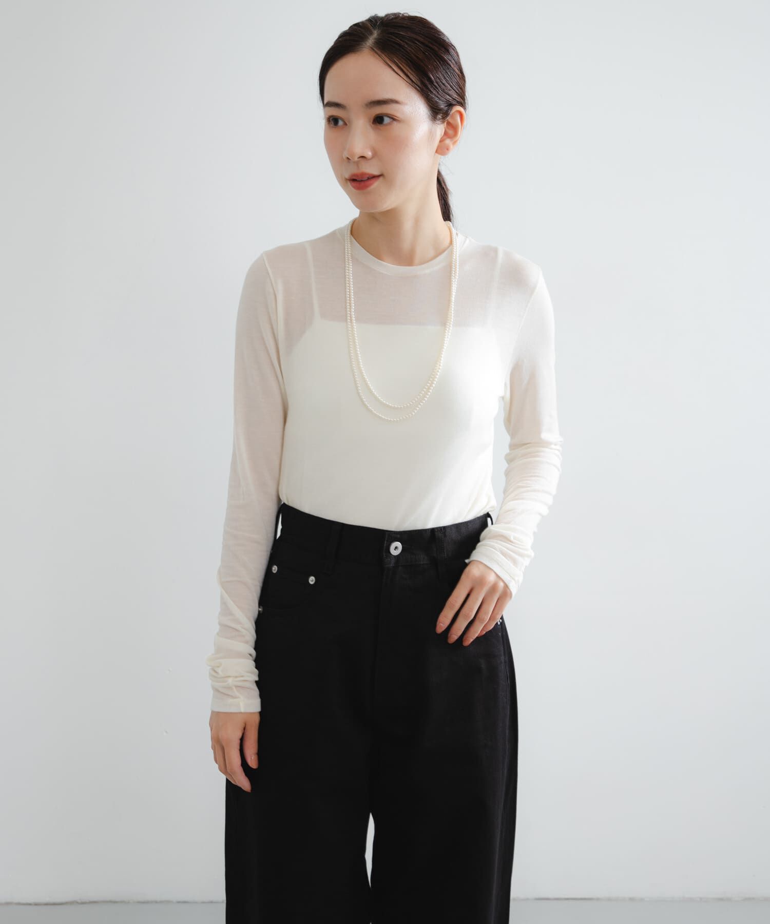 URBAN RESEARCH「カシミヤシルククルーネックカットソー」|Tシャツ・カットソー|