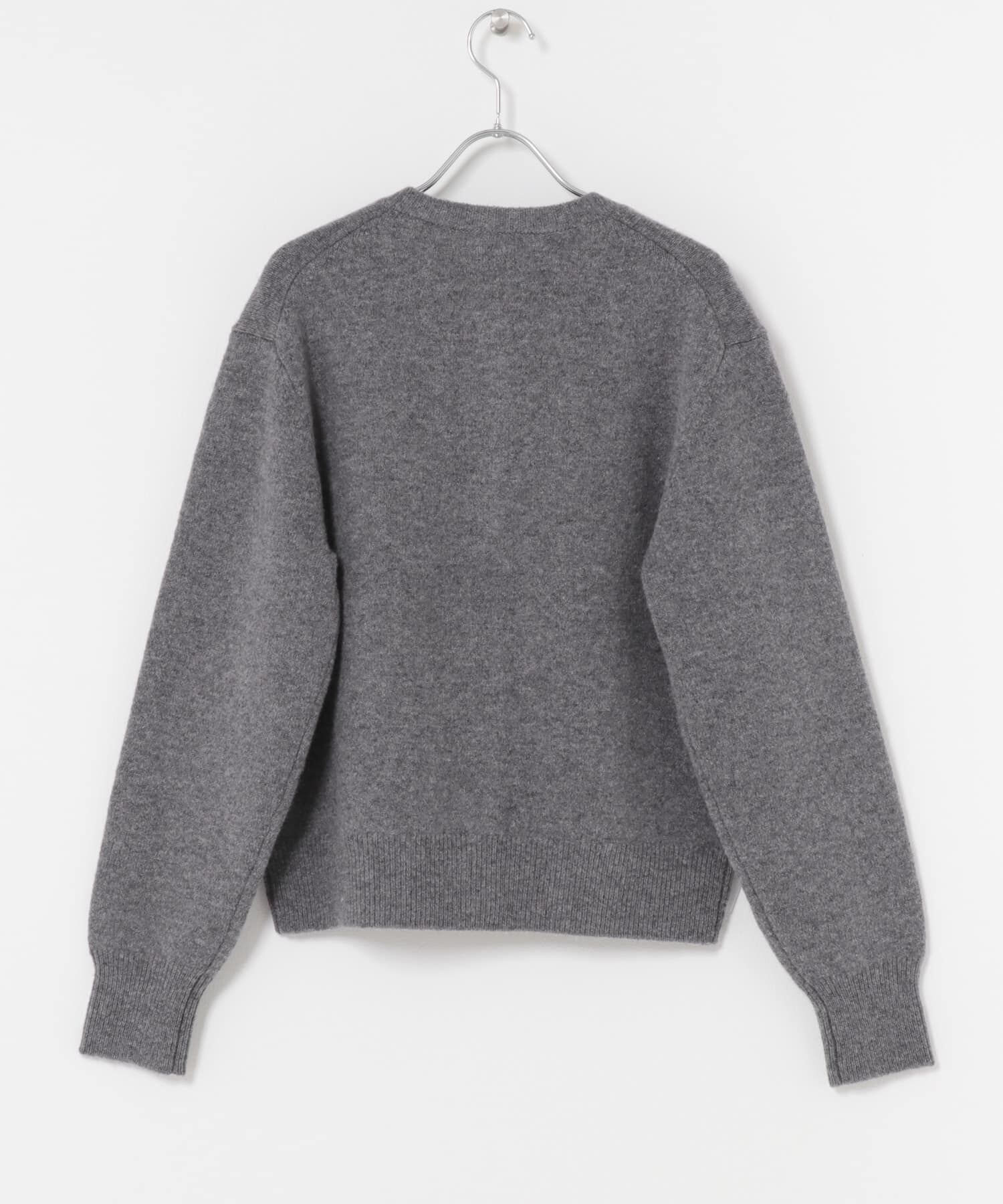 新品タグ付◆ DOORS ウールサテン釦コンパクトカーディガン TOP GRAY ウールサテン釦コンパクトカーディガン（URBAN RESEARCH DOORS