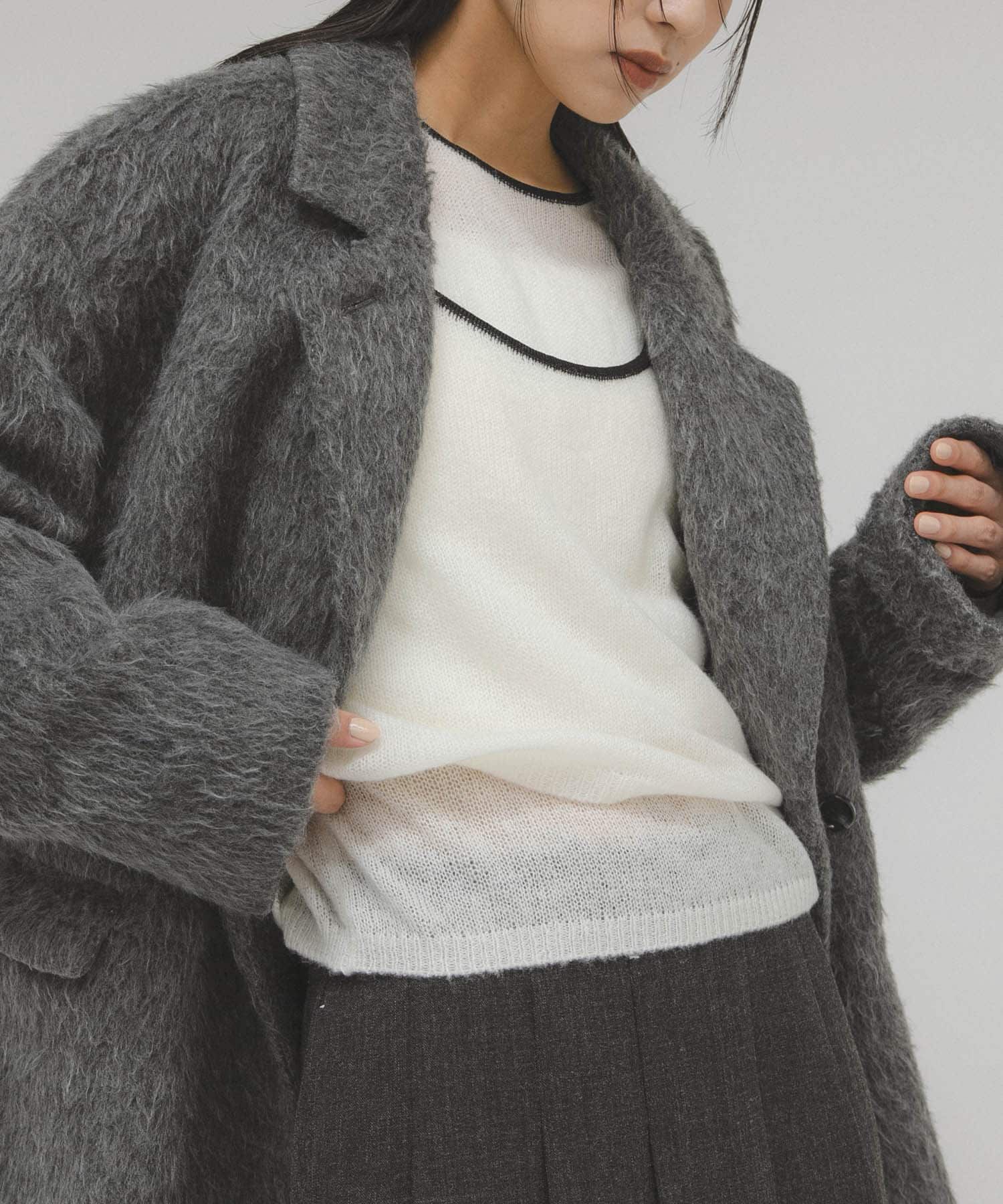  「バイカラーキャミレイヤードニット」|ニット・セーター|