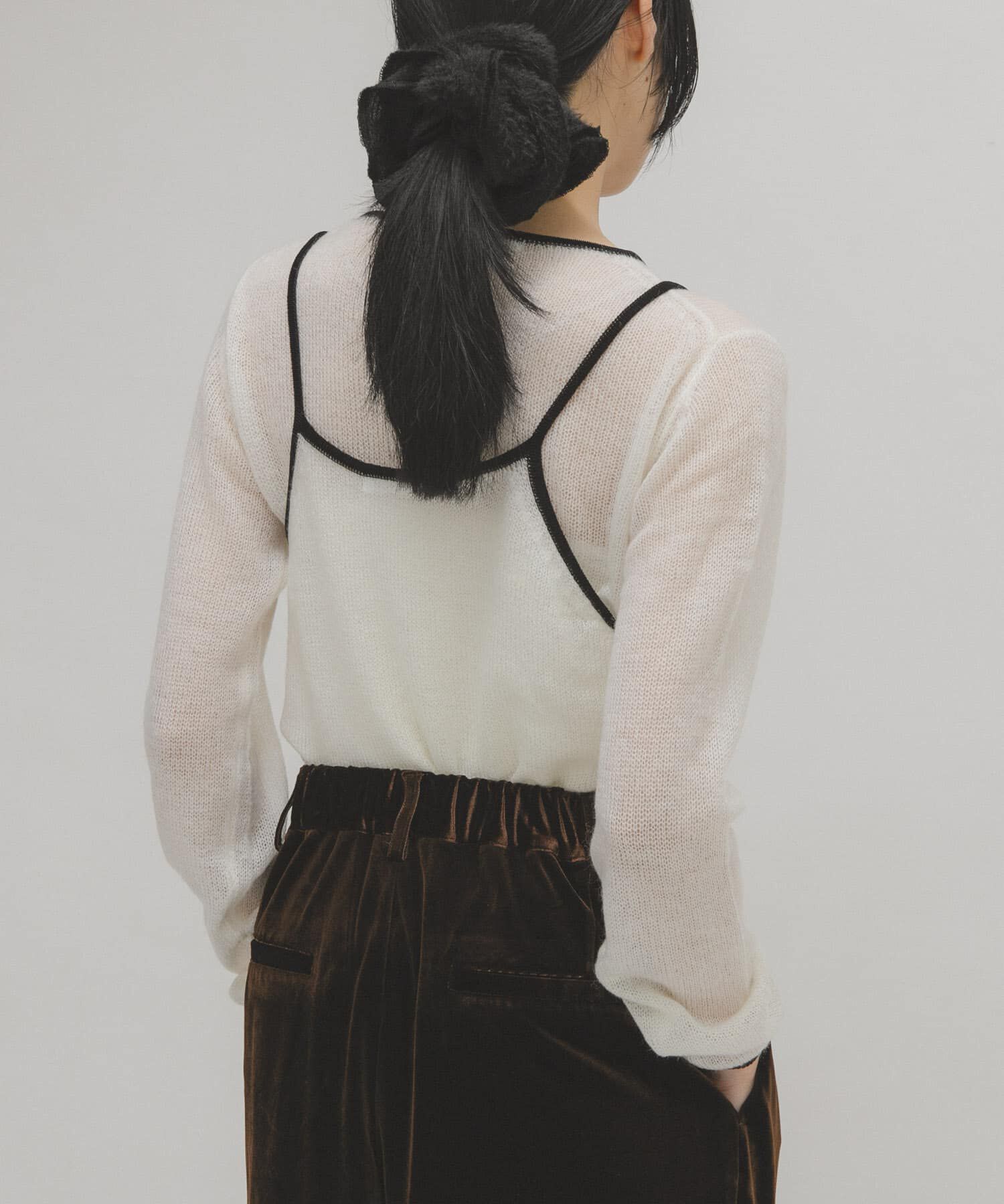  「バイカラーキャミレイヤードニット」|ニット・セーター|