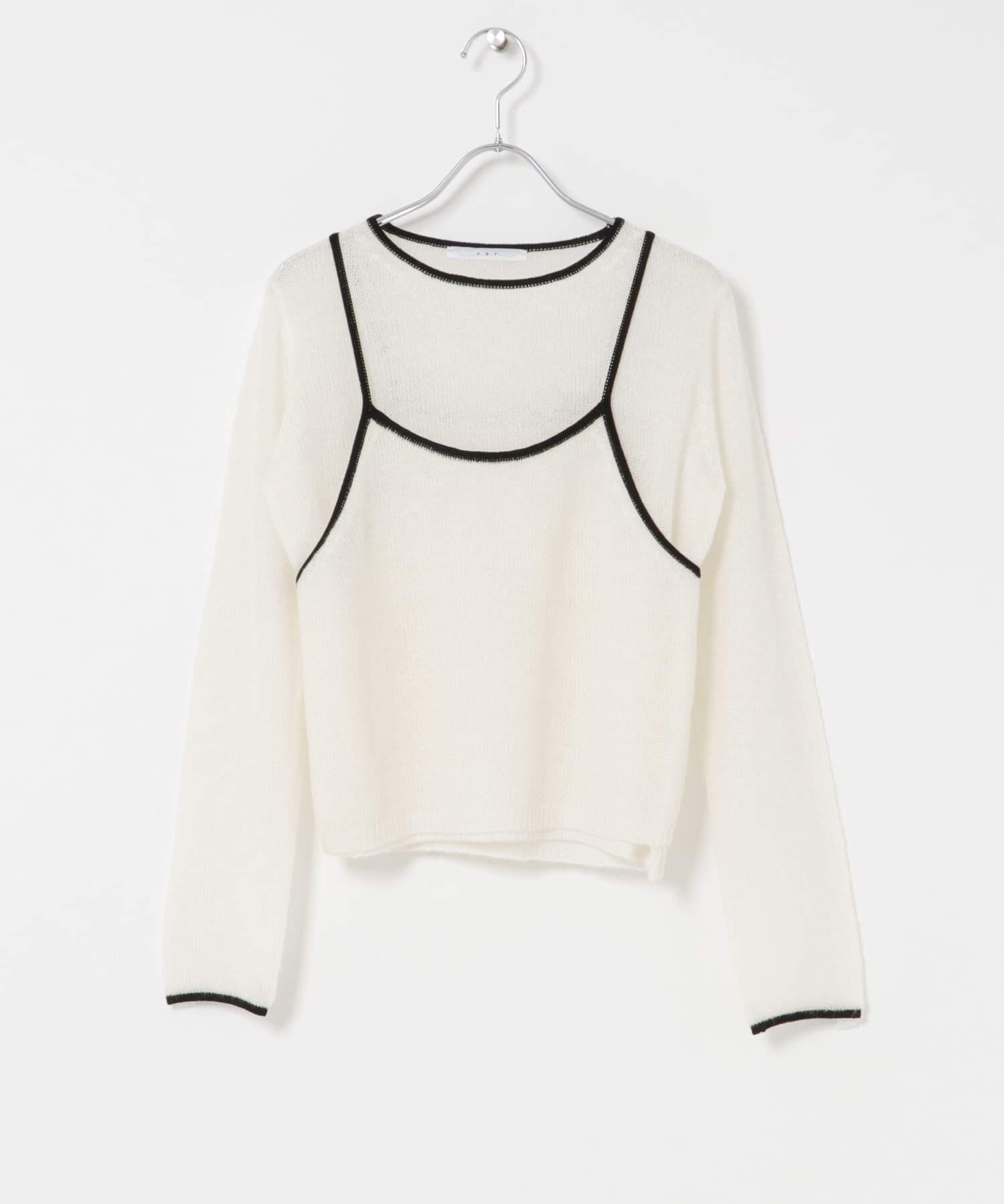  「バイカラーキャミレイヤードニット」|ニット・セーター|