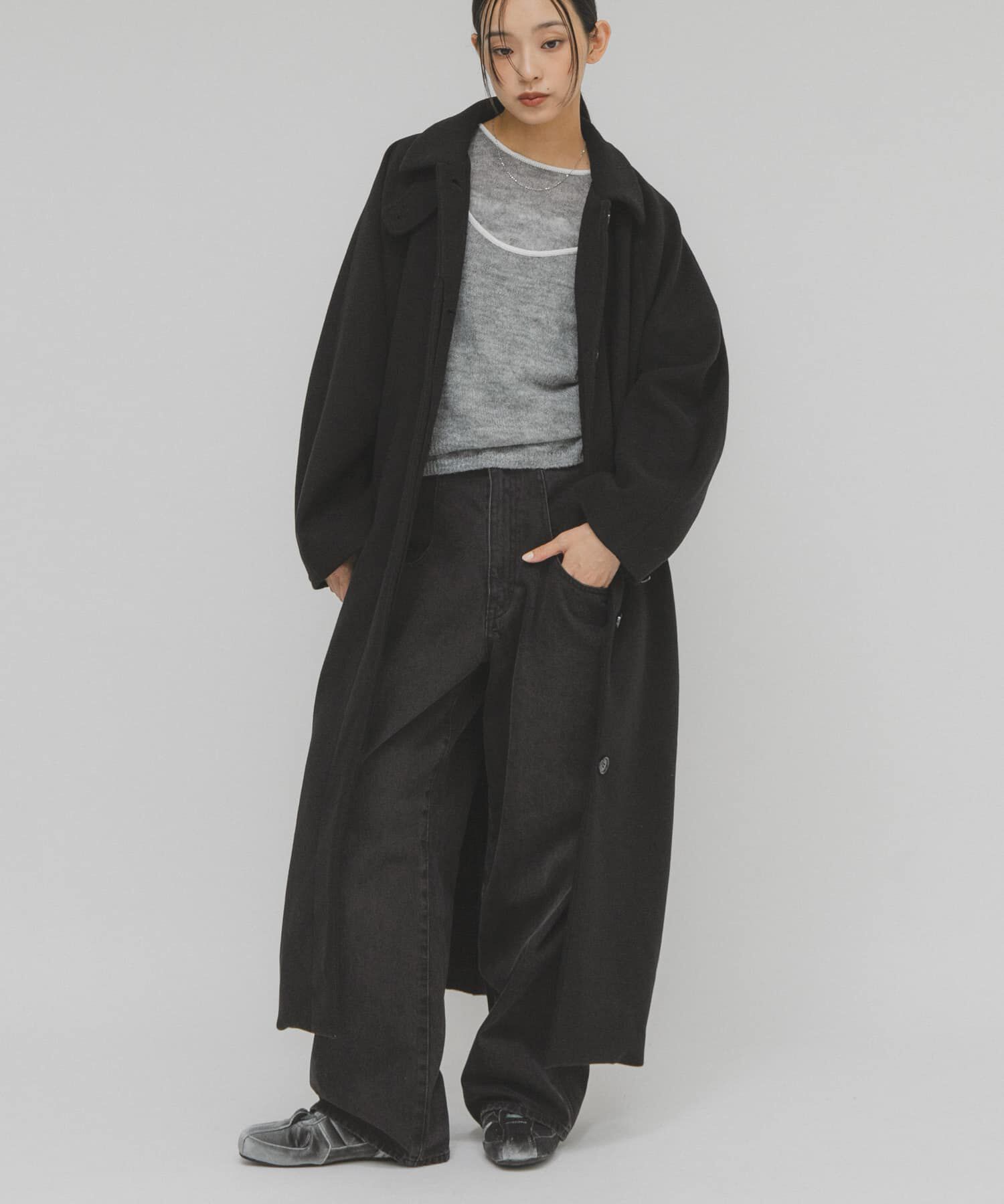  「バイカラーキャミレイヤードニット」|ニット・セーター|