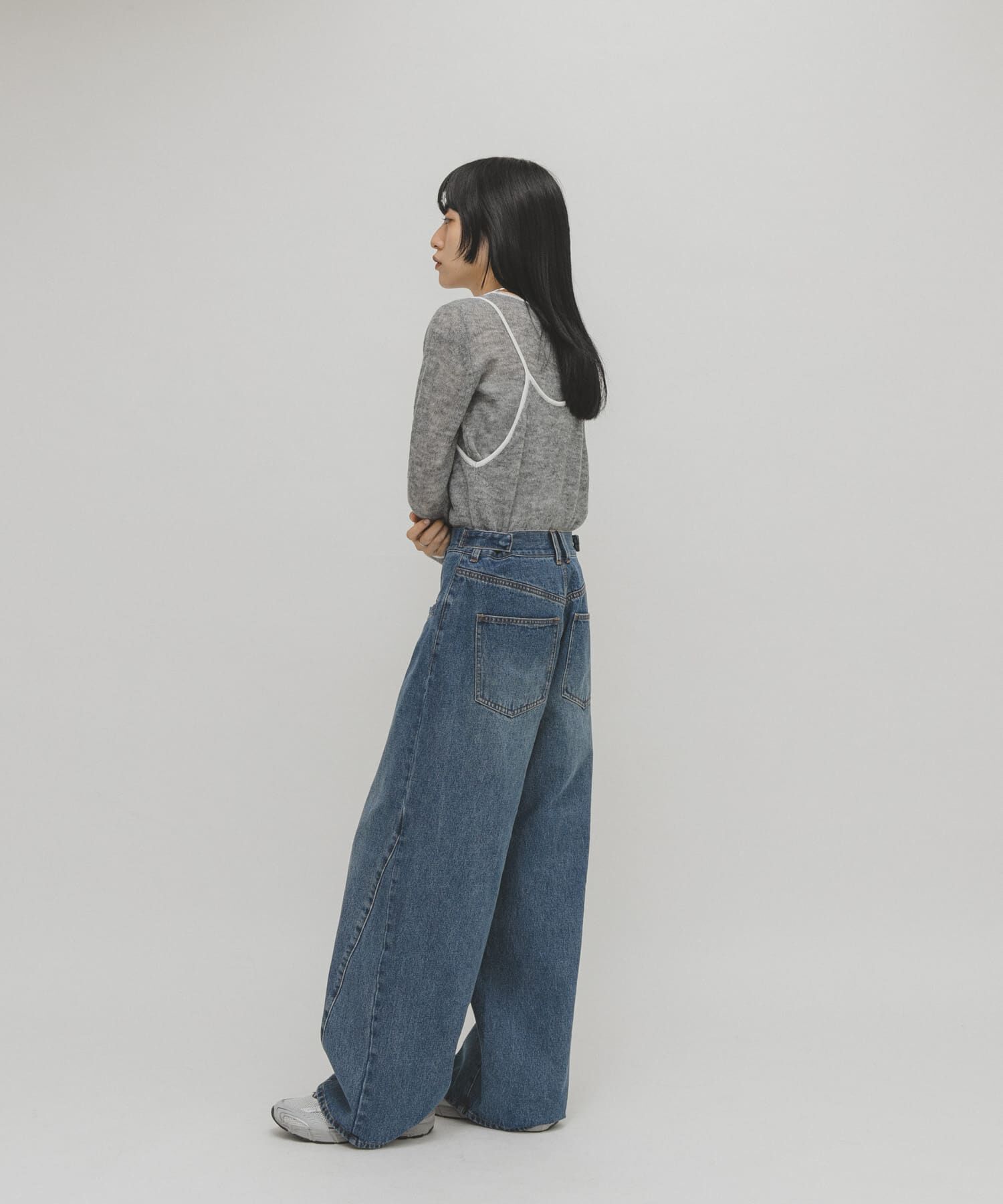  「バイカラーキャミレイヤードニット」|ニット・セーター|